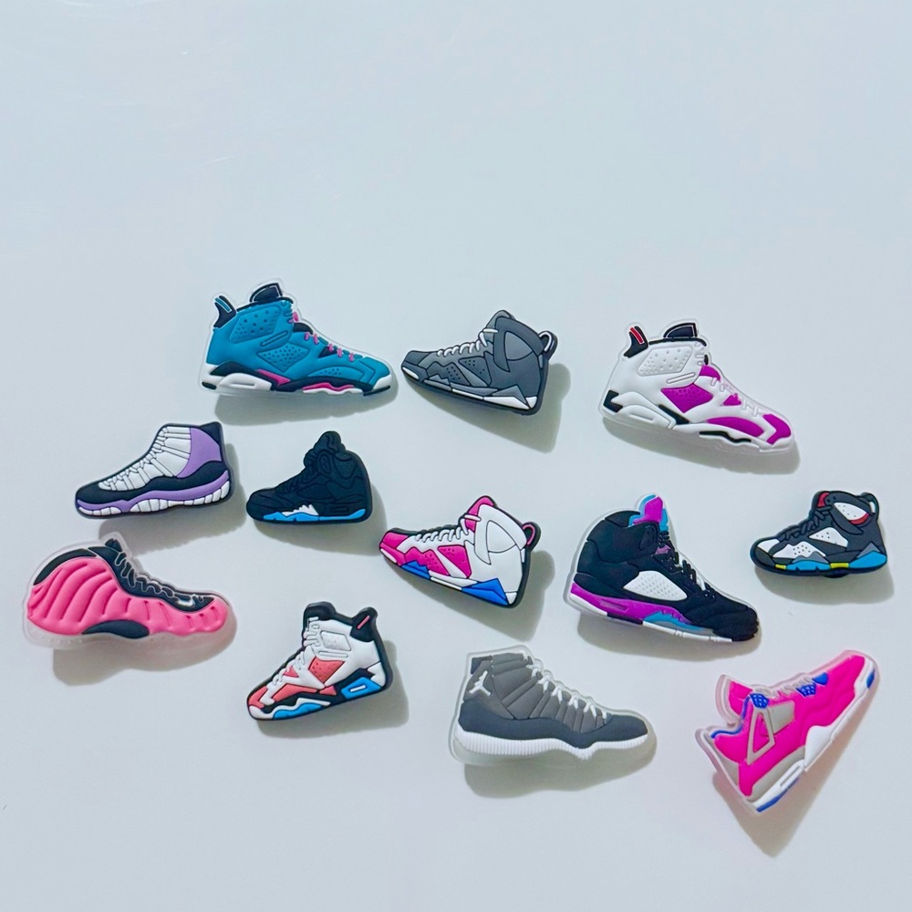 12 Sneakers Croc Charms Jibbit Shoe Charm Disney Croc Charms